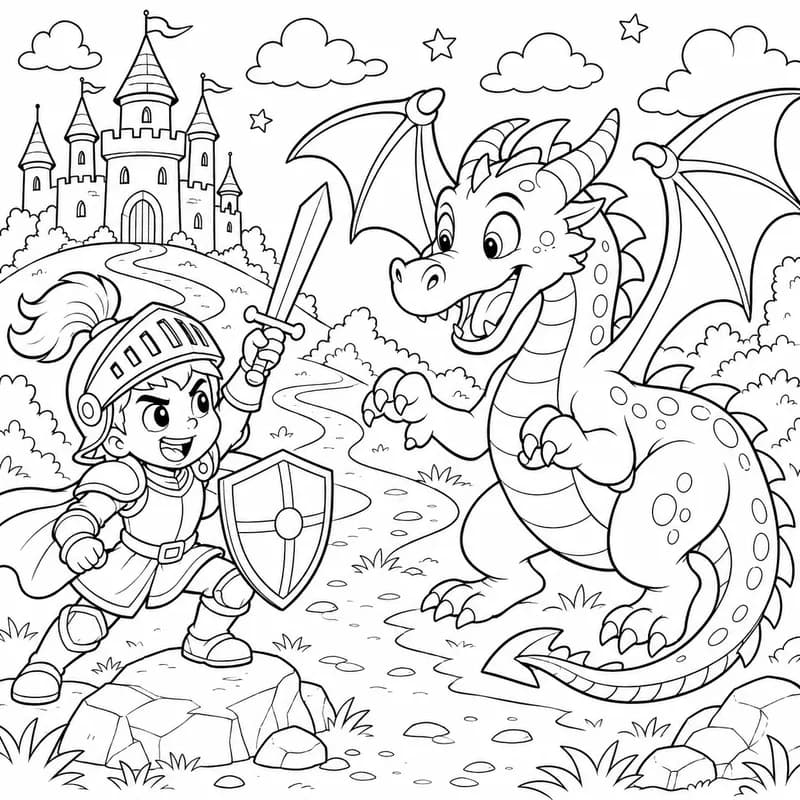 Classic Cartoon coloring page example