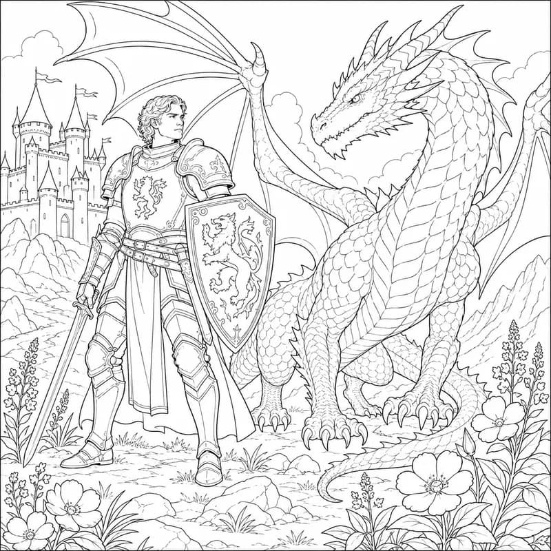 Detailed Realistic coloring page example