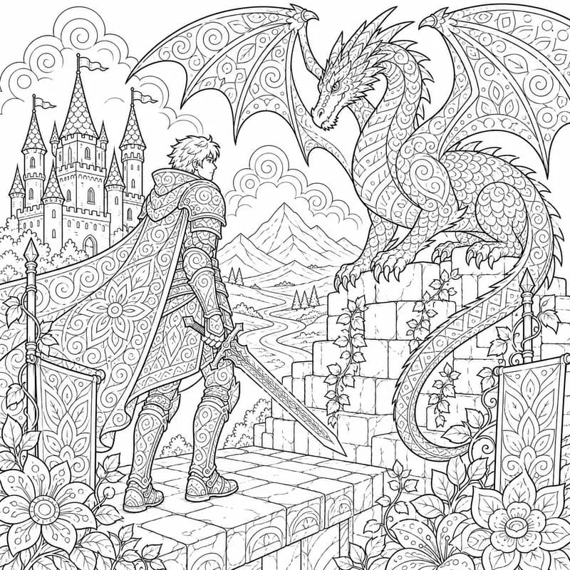 Mandala coloring page example